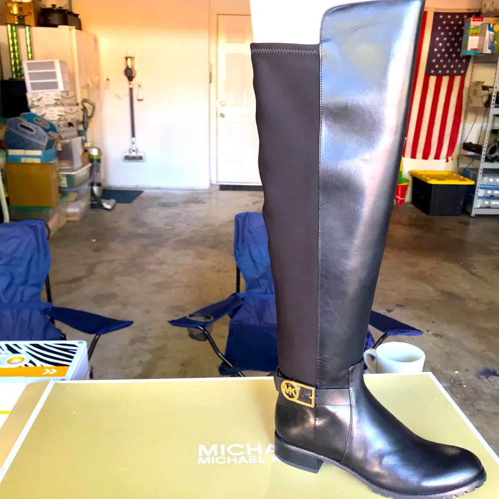 Michael Kors leather riding boot